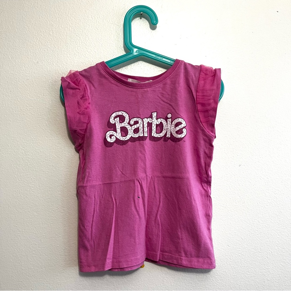 Cotton On Kids Barbie Tshirt / size 5 / vintage look with tule details